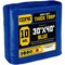 Core Tarps Heavy Duty Tarp, 40 ft L x 0.5 mm H x 30 ft W, 10 Mil, Blue, Polyethylene CT-605-30X40 - alternate 1